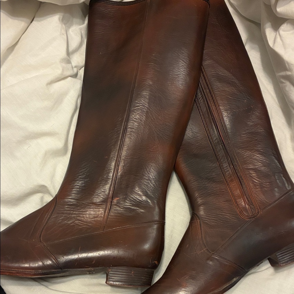 Sears Dark Brown Heeled Boots